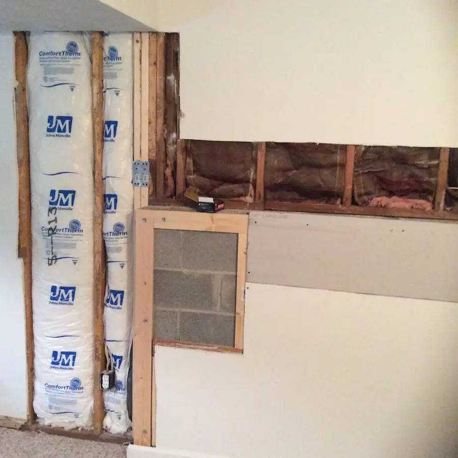 Wall insulation replacement during Contents Cleaning & Restoration in Guttenberg